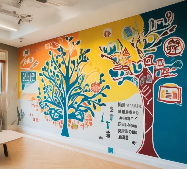 企业文化墙贴，助力教育咨询成长之路，支持您的咨询旅程